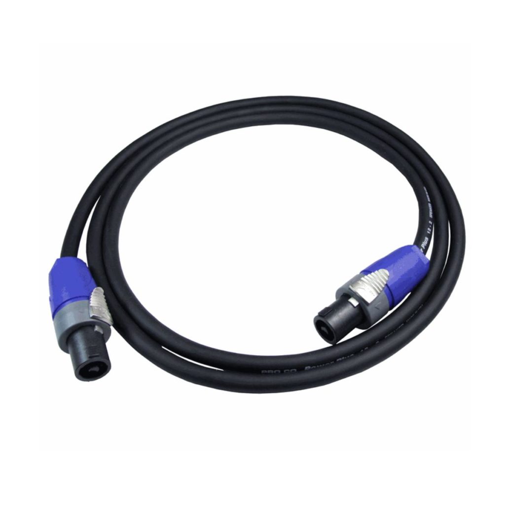 Câble Audio Speakon Mâle Vers Mâle 2,5 M - Pour Haut-parleurs, Amplis, Scène DJ - Connecteur Twist Lock - Cuivre Sans Oxygène